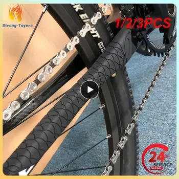 1/2 / 3ШТ Протектор цепи Chainstay Велосипедная рама из углеродного волокна, цепь остается на месте, протектор для ухода за цепью, защитный чехол для велосипеда