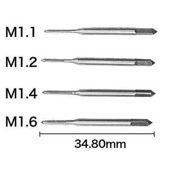 1 комплект Мини-Метрических Метчиков HSS Штампы Ручка Гаечного ключа M1-M1.6 Изготовление Винтовой Резьбы Новая Прямая Поставка