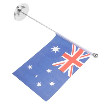 1 комплект настольных принадлежностей Австралийский флаг Декор офисного стола Флаг Страны Орнамент настольного флага с подставкой