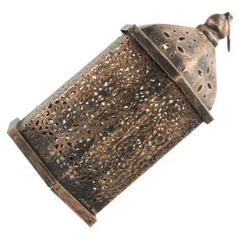 1 шт. ночник с эффектом латуни, Металлические фонарики в марокканском стиле, M / L, подвесной ночник, подвешенный для украшения сада