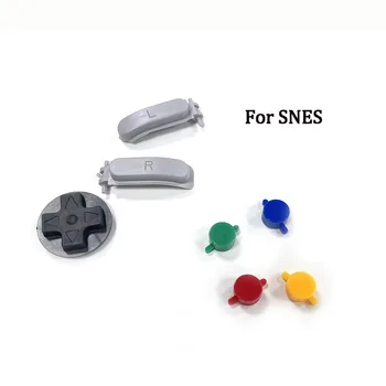10 комплектов кнопок клавиши для игрового контроллера SNES L R кнопки cross direct pad кнопки для ремонта Запасные аксессуары
