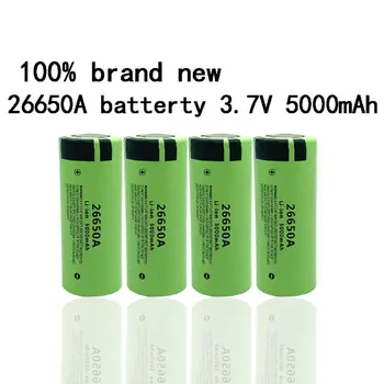 100% оригинальная батарея 26650A 3.7V 5000mAh, аккумуляторная батарея большой емкости 26650 20A, аккумулятор для игрушечного фонарика
