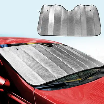 1Шт 130см х 60см Солнцезащитный козырек на переднее стекло автомобиля Защита от ультрафиолета Складной козырек на лобовое стекло автомобиля Солнцезащитный козырек на переднее заднее Блокирующее окно