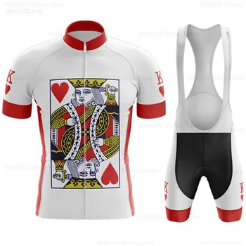 2023 Забавный король Игральных карт, комплект из джерси для велоспорта, мужская велосипедная одежда, Комплекты для горных велосипедов MTB, Шорты, костюм
