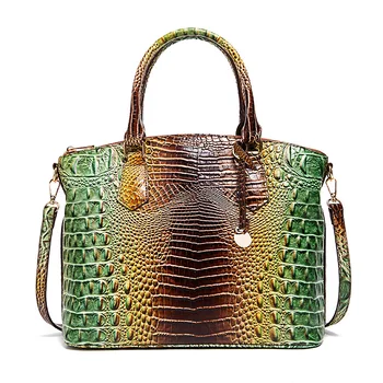 2023 Новые роскошные женские сумки-мессенджеры из кожи крокодила, красочная модная женская сумка из змеевидной ткани, повседневная сумка-тоут для женщин