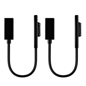 2X Зарядный кабель USB-C длиной 0,2 м для ноутбука Surface Pro 6/5/4/3 Surface 1/2, 45 Вт 15 В Кабель для зарядки PD