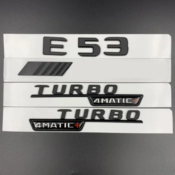 ABS Черные 3D Буквы Для Значка На Крыле Автомобиля Turbo 4matic Эмблема Логотип Mercedes Benz E53 AMG W213 W212 Наклейки На Багажник Аксессуары