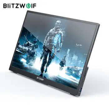 BlitzWolf 13,3-Дюймовый ЖК-Монитор FHD 1080P с Экраном Type C, Портативный Компьютерный Монитор, Игровой Экран для Смартфона, Планшета