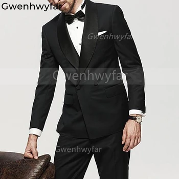 Gwenhwyfar 2022, приталенные мужские костюмы, 2 предмета, Официальные свадебные смокинги для жениха, мужская модная одежда, куртка с брюками