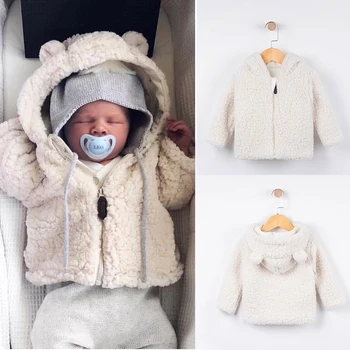 Jenny & DavePopular детская осенне-зимняя куртка с плюшевым ягненком, детская плюшевая теплая зимняя куртка с капюшоном, модная детская