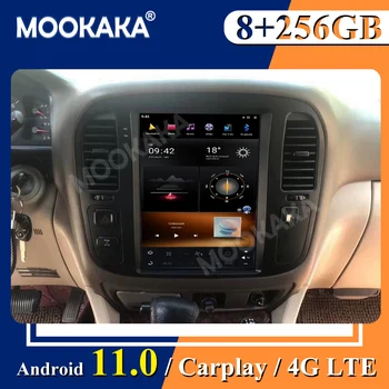 Px6 8 + 256 г для Toyota Land Cruiser Lc100 1998-2002 Экран Android 11 Автомобильный радиоприемник Мультимедийный плеер Gps Навигация Carplay