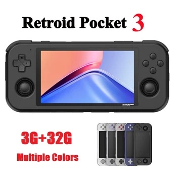 Retroidpocket 3 Ретро Игровая консоль 3G + 32G 4,7-дюймовый Сенсорный IPS-Экран Android 11 OS Портативная Игровая консоль A