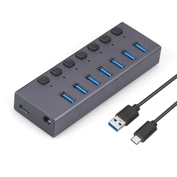 USB3.0 Splitter 7-Портовый Мультиинтерфейсный Концентратор для зарядки с