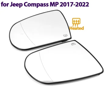 Автомобильное Левое Правое Боковое Крыло Заднего Вида С Подогревом Из Прочного Зеркального Стекла для 2017-2022 Jeep Compass MP Accesorios