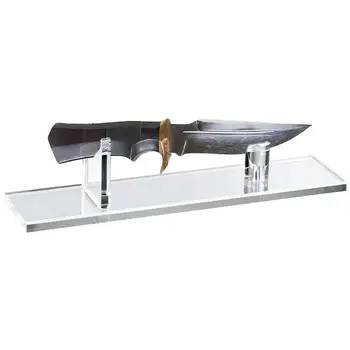 Акриловая подставка для ножей, коллекция ножей с фиксированным лезвием, держатель для одиночных ножей, стойка для мольберта в деревенском стиле, черный широкий дисплей