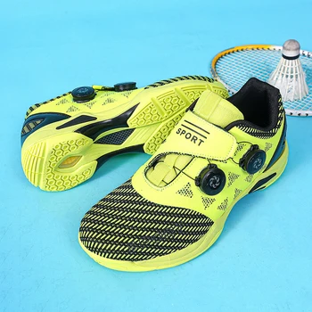 Большие размеры 47 46, профессиональная обувь для бадминтона с быстрой шнуровкой, унисекс, теннисные спортивные легкие кроссовки, женская дышащая обувь