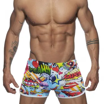 Брендовый мужской купальный костюм, однотонная летняя мягкая одежда для плавания с эффектом пуш-ап, мужские трусы, картонный купальник, мужские спортивные купальники для пляжного серфинга.
