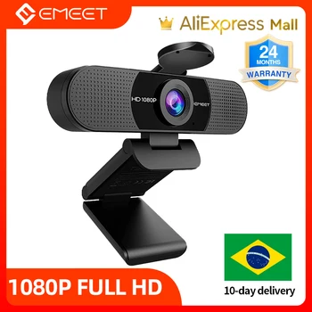 Веб-камера 1080P Full HD Веб-камера с Микрофонами USB Компьютерная Потоковая Передача EMEET Камера для Масштабирования Настольного ПК Ноутбук Видеосвязь