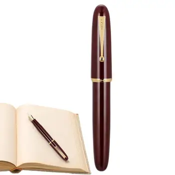 Деловая авторучка с металлическим наконечником 9019, Полимерная ручка с конвертером чернил большой емкости, Элегантная ручка с золотым зажимом, подарок для коллег на длительный срок.