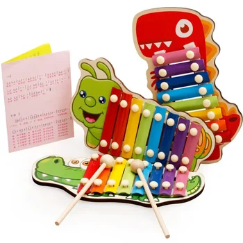 Детские Музыкальные игрушки Деревянный Ксилофон Музыкальный инструмент для детей Игры Монтессори, Развивающие игрушки для раннего развития, Детские Игрушки