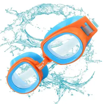 Детские плавательные очки с защитой от ультрафиолета, водонепроницаемые силиконовые очки для плавания в бассейне и на пляже