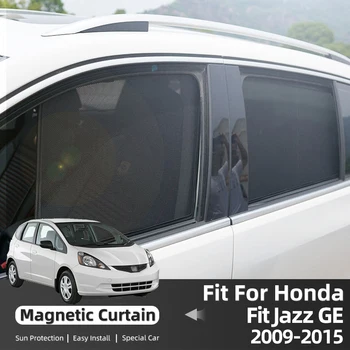 Для Honda Fit Jazz GE 2009-2015 Магнитный автомобильный солнцезащитный козырек Рамка переднего лобового стекла Стеклянная шторка солнцезащитный козырек заднего бокового окна