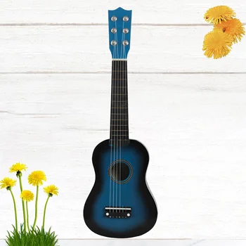 Дюймовая мини-гавайская гитара Народная Акустическая гитара для начинающих Музыкальный инструмент Гитара для дома Школьные принадлежности для занятий музыкой для детей