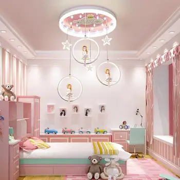 Европейский стиль Спальня для девочек декоративная светодиодная лампа внутренняя люстра освещение люстра гостиная декоративная люстра
