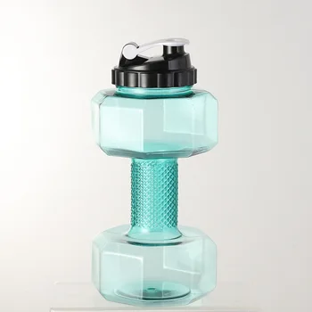 Заводской прямой пластиковый спортивный шейкер в форме гантели, чайник с ручкой, бутылка для напитков с гантелями