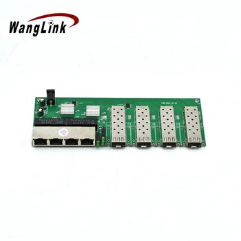 Коммутатор Wanglink 4G4E Gigabit Ethernet Волоконно-оптический коммутатор 4 * SFP порт 4RJ45 10/100/1000 М печатная плата