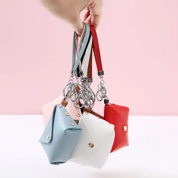Корейская версия креативного интернет-магазина Red Hot Personality, сумка на цепочке для ключей, кошелек для монет на шнурке из искусственной кожи, мини-сумка для хранения.