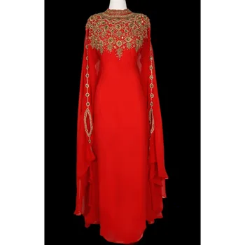 Красное длинное платье из марокко в Дубае - очень модный тренд в длинном платье