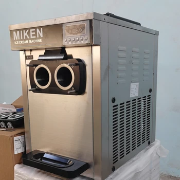 Кухонная маленькая машина для приготовления мягкого вихревого мороженого Итальянско-Русского серого цвета, машина для приготовления замороженного йогурта