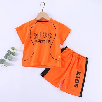 Летняя одежда для мальчиков, дышащая быстросохнущая детская баскетбольная спортивная одежда, костюм для девочек-подростков, топы + брюки, комплект из 2 предметов, детская одежда A1111