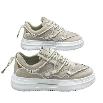 Мужская легкая повседневная обувь Модные белые спортивные уличные удобные и дышащие кроссовки для бега с сетчатой поверхностью