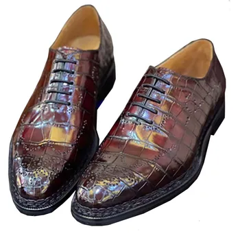 мужская официальная обувь leimanxiniu из крокодиловой кожи ручной работы из натуральной кожи для мужчин