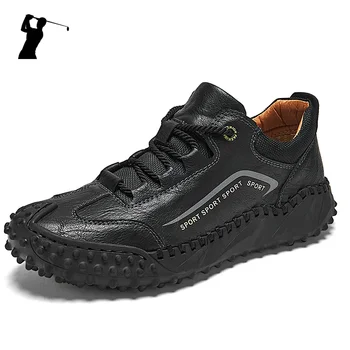 Мужская спортивная обувь для гольфа большего размера 39-48, нескользящая уличная обувь для гольфа, обувь для бега трусцой, осенняя мужская обувь для гольфа