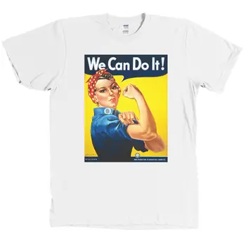 Мы Можем Это сделать! Rosie the Riveter Американская Пропагандистская рубашка Военного времени, футболка времен Второй мировой войны, Новая футболка с длинными рукавами