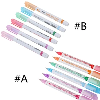 Набор ручек-хайлайтеров E9LB, Flownwing Cool Pens, 6-цветная ручка-маркер с двойным наконечником