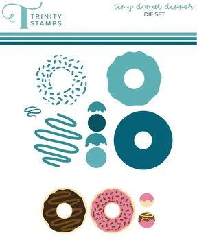 Набор штампов для крошечного пончика slimline essentials трафарет для скрапбукинга для поделок ручной работы