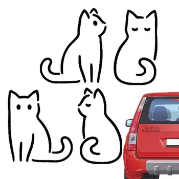 Наклейки с кошками на окна автомобиля, наклейка на бампер автомобиля, наклейки с кошками на грузовики, наклейки с кошками на заднее стекло, мультяшные наклейки с наклейками на автомобиль