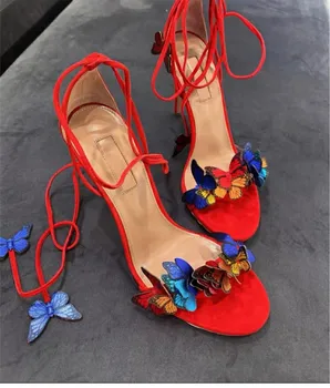 Новые пикантные женские туфли на высоком каблуке с красным бантом для показа на свидании, вечерние туфли