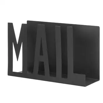 Органайзер для писем на столе Сортировщик почты Металлическая подставка для хранения конвертов Школьная организация Стильный черный почтовый держатель для блокнотов