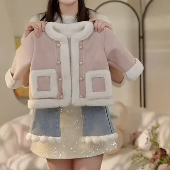 Осенне-зимний комплект одежды для девочек 2023, новое модное зимнее пальто для девочек и вельветовые джинсы, комплект из двух предметов