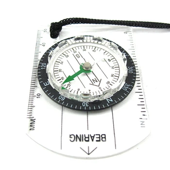 Открытый кемпинг Пешие прогулки Прозрачный пластиковый компас, компас пропорционального размера, военный компас, дорожные наборы