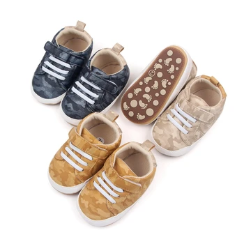 Повседневные кроссовки для маленьких девочек и мальчиков, демисезонная камуфляжная обувь на нескользящей подошве для младенцев и малышей