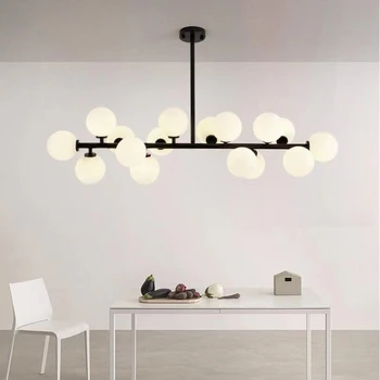 Подвесные светильники со стеклянными шарами, креативные подвесные светильники для гостиной, столовой, Дизайнерские подвесные светильники для кухни