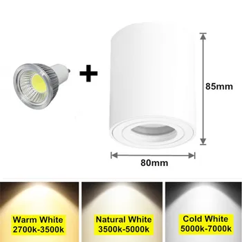 Потолочный светильник с Регулируемой Яркостью для поверхностного Монтажа + Сменная Светодиодная лампа GU10 9W 12W 15W AC110V 220V LED Потолочный Точечный Светильник
