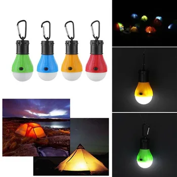 Походная лампа, Освещение для кемпинга, 1 шт. Портативные светодиодные Аварийные фонари с крючком, Мини-водонепроницаемая лампочка, Принадлежности для походов в лагерь