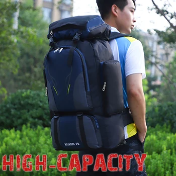 Походный рюкзак большой емкости для кемпинга, женский рюкзак для путешествий на открытом воздухе, мужская спортивная сумка для тактики, альпинизма, рыбалки, Водонепроницаемая сумка объемом 70 л